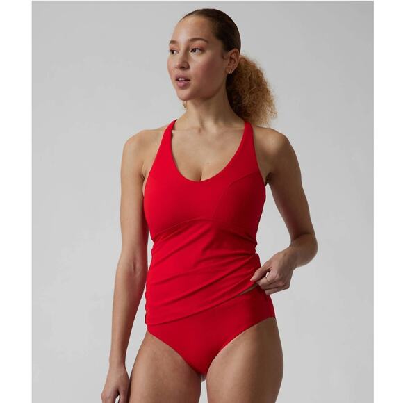 NWT Athleta Triangle Tankini Bikini top - XS D/DD - matador red - XS D-DD - Picture 1 of 3